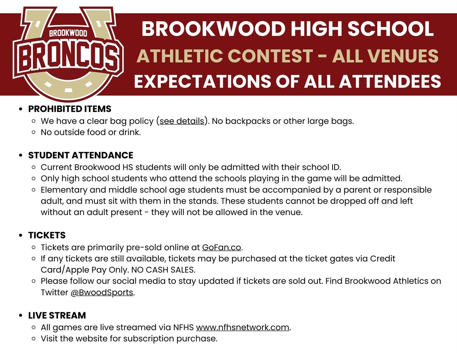 Athletic Venue Expectations